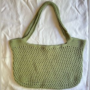 Hand Crocheted Green Market Bag